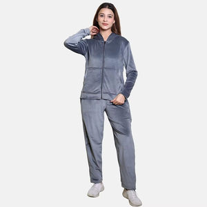 Ensemble de survêtement unisexe en velours imprimé pour l'hiver, deux pièces, sweat à capuche et pantalon de jogging, doux, respirant, 100% coton, tenue décontractée - Product Image 2