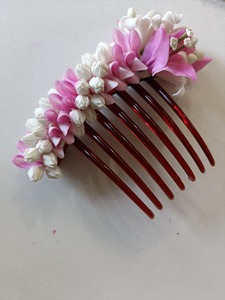 Adorno para el Cabello Personalizado con Guirnalda de Jazmín |   Accesorio para el Cabello Floral Hecho a Mano por Artesanos Tailandeses |   Moño de Novia Elegante de 12 cm - Product Image 5