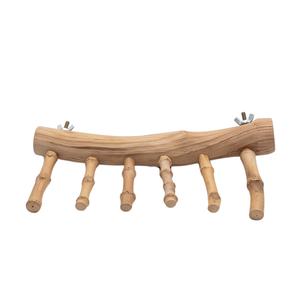 Perchoir-échelle multi-niveaux en bambou naturel et bois de liane pour oiseaux, plateforme de repos à fixer à la cage, pour petits et moyens oiseaux, vente en gros Dekor Asia - Product Image 2