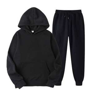 Conjunto Deportivo de Invierno Unisex de Alta Calidad, con Logotipo Personalizado Impreso, 100% Poliéster Transpirable, Sudadera con Capucha Informal, 2 en 1 - Product Image 2