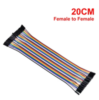 Cable Jumper Dupont de 40 Pines, 10cm/20cm, 2.54mm, Macho-Hembra, para Protoboard, Conector de Cinta Arcoíris, Kit de Prototipos Electrónicos DIY