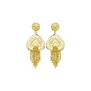 Joyería nupcial larga chapada en oro de 14K, 18K, 24K al por mayor, estilo turco, indio, africano, árabe, Dubái, conjunto de joyería tradicional de moda - Product Image 4