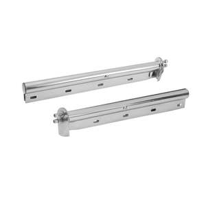 Set di appendiabiti con alette di fango a molla diritta cromata strisce riflettenti per 1 1/8 \ "spaziatura con bulloni per camion Semi-pesanti - Product Image 1