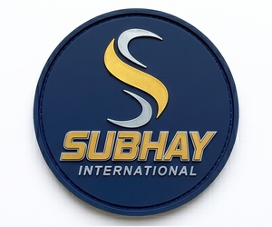 SUBHAY INTERNATIONAL Rectangle Rubber <b>Patch</b> 3D Embossed <b>Sew</b>-<b>On</b> Logo - Product Image 2