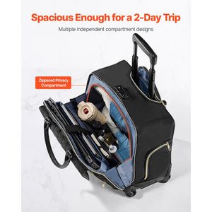 17.3 Inch Laptop Rolling Briefcase Wheeled <b>Computer</b> Tote <b>Bag</b> with 4 Spinner Wheels and TSA Lock Fits up to 17.3 Inch Laptop - Product Image 3