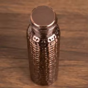 Eco Friendly Travel <b>Flask</b> copper <b>bottle</b> copper water <b>bottle</b> Pure copper metal <b>bottle</b> With handle Easy to carry - Product Image 5