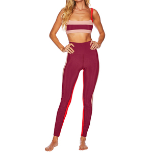 Premium Quality Latest Design <b>Women's</b> Yoga Set Solid Breathable Spandex/Nylon Reversible Eco-Friendly 2-Piece Quick Dry - Product Image 1