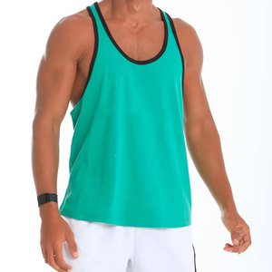 Débardeur sans manches vert pour homme Econex Sports, col rond, tricoté, 100% polyester, couleur unie, séchage rapide, respirant, décontracté, sportif - Product Image 5