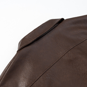 Veste en cuir légère pour homme, imperméable, respirante, col rabattable, veste de moto décontractée pour l'extérieur, vente en gros OEM - Product Image 4