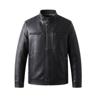 Hot Selling Comfortable <b>Winter</b> Warm Customized Casual Plain Design Men <b>Leather</b> <b>Jackets</b> For Sale - Product Image 2