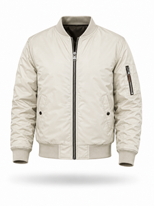 High Quality Wholesale Winter Men's High Street Style Stand Collar Quick Dry Nonwoven Nylon <b>Suede</b> Zipper Solid Pattern <b>Jacket</b> - Product Image 1