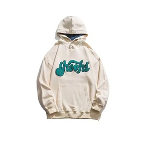 Sweat à capuche personnalisé en chenille brodée, doublé, écologique, 100% coton molletonné, coupe classique, respirant, streetwear d'hiver, MANGOES pour hommes - Product Image 3