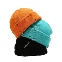 Fabricante de gorros personalizados Y2K Gorros Sombreros de calavera de diseñador con puños suaves Invierno Cálido Jacquard Sombreros de punto elásticos Streetwear
