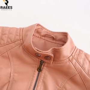 New Trendy Stylish Casual Long Quilted <b>Sheep</b> <b>Skin</b> Leather <b>Jacket</b> for Women Cotton Breathable Waterproof Windproof Zipper Closure - Product Image 4
