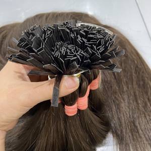 Meilleur Prix Italien Précollé Double Dessiné Pointe Plate Extensions de Cheveux Vierge Kératine Haute Qualité Naturel Vague Droite Naturelle - Product Image 3