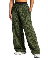 Pantalon en molleton uni pour femme, coupe droite, avec cordon de serrage, décontracté, coupe régulière, longueur intégrale, respirant, 100 % coton, idéal pour l'été