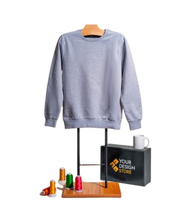 Quantité minimale de commande bas dernière mode hommes sweat pull à manches longues blanc décontracté en gros 100% coton pas cher prix conception personnalisée - Product Image 1