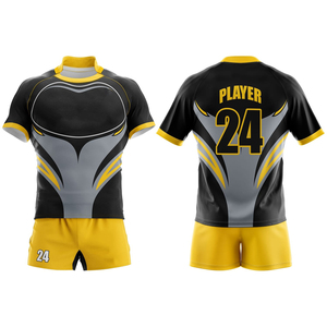 Ensemble Maillot et Short de Rugby en Polyester de Qualité Supérieure 2026 – Personnalisable avec Logo Imprimé, Séchage Rapide, pour Adultes - Product Image 3