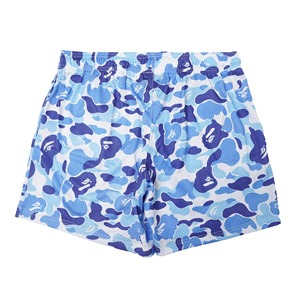 <b>Men</b> Blue Camouflage Print Swim <b>Trunks</b> With Drawstring Regular Fit Woven Polyester Shorts - Product Image 6