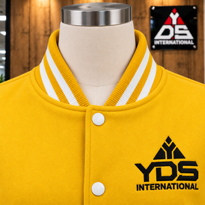 Custom Women Casual College Varsity Jacket Two Tone Style Outerwear Full <b>Sleeve</b> Snap Button Front Logo Print - Product Image 4