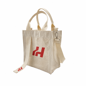 Custom Logo <b>Small</b> Cotton Canvas <b>Tote</b> <b>Bag</b> Eco Friendly Women's Mini Handbag Casual Contrast Color Shoulder Pouch Wholesale - Product Image 3