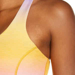 Soutien-gorge de sport simple pour femme avec coussinets amovibles, bretelles réglables, maille respirante, écologique, séchage rapide pour le yoga et la gym - Fermeture avant - Product Image 4