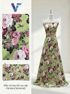 Tissu Charmeuse Imprimé Floral 8027 100% Polyester 150/160cm Respirant Léger pour Vêtements Femme & Homme - Product Image 2
