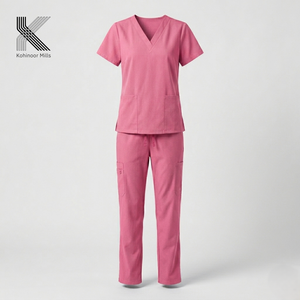 Tenue médicale unisexe à manches courtes, extensible, pour infirmières et médecins, vêtements de travail d'hôpital, OEM ODM - Product Image 3