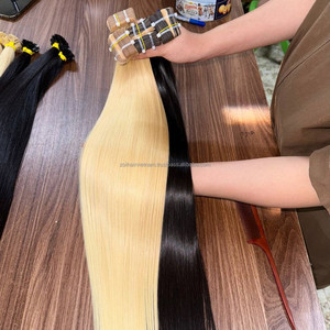 Extensions de cheveux naturels en gros, cheveux vierges vietnamiens, extensions à bandes adhésives, lisses et raides, toutes couleurs personnalisables - Product Image 1