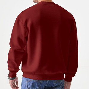 Vente en gros de sweats à col roulé pour hommes, 100% coton, manches longues, impression de logo personnalisée sur le devant, séchage rapide, respirant, coupe ample - Product Image 2