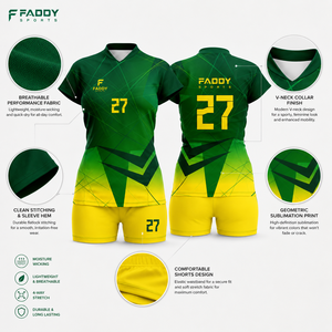 Ensemble d'uniformes de volley-ball personnalisés pour femmes, sublimation, respirant, séchage rapide, maillot et short de volley-ball, tenue d'équipe professionnelle - Product Image 4