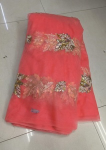Tela de red ligera con revestimiento de PE de primera calidad con bordado de cuentas pesadas para vestidos de novia, lehengas, ropa étnica, 45 GSM, para mujer - Product Image 3