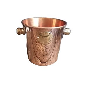 Vente directe d'usine cuivre et acier seau à glace en acier inoxydable Antique fini Bar accessoires cuivre fini seau à glace - Product Image 1