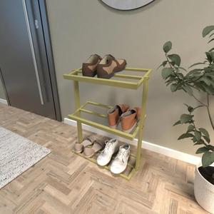 Versatile Black Shoe <b>Rack</b> Three Tier Open Storage Organizer Space Saving Design Strong Stable Frame Minimal Modern Entryway Unit - Product Image 4