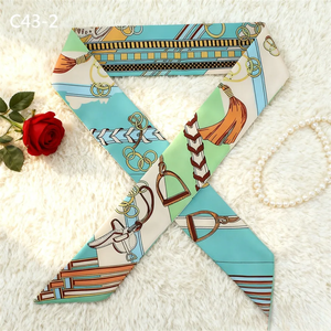 Ruban en soie sergé 90*5cm, style coréen, très tendance, luxueux, pour femmes, idéal pour la décoration, comme écharpe longue ou pour attacher les sacs - Product Image 6