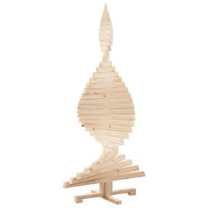 Albero di Natale in Legno di Pino Massiccio con Supporto, 150 cm, Alberi di Natale Naturali - Product Image 6