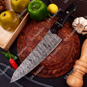 Cuchillo de Cocina de Acero de Damasco, Forjado a Mano, Ligero, Ambidiestro, de Alta Dureza, con Mango de Epoxi Negro de 8 Pulgadas - Product Image 6