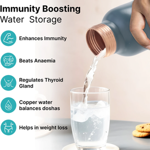 Bouteille d'eau écologique en cuivre pur 950 ml |   Sans BPA, anti-fuite, propriétés antioxydantes, isolation thermique |   Pour utilisation en extérieur - Product Image 3