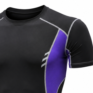 Ensemble de vêtements de sport pour homme, t-shirt de course à pied pour la salle de sport, short athlétique, vêtements de sport pour l'entraînement physique, vêtements de sport légers et respirants, vêtements de sport en maille - Product Image 6