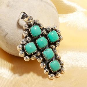Colgante de plata de ley 925 con piedra turquesa, diseño único para mujeres, artesanía fina y colgante natural. - Product Image 3