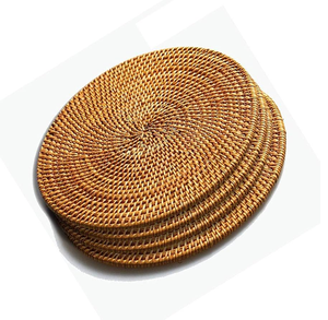 Rattan Trivets Pot Holder Creative Round <b>Coaster</b> Customize <b>Drink</b> Cup <b>Coaster</b> Rattan Restaurant Kitchen Used - Product Image 5