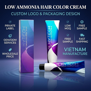 ครีมย้อมผมสูตรซาลอน แอมโมเนียต่ำ ปิดผมขาวได้ 50g-500g สีติดทนนาน - Product Image 1