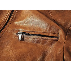 Chaqueta de Invierno de Cuero de Gamuza para Hombre al por Mayor, Prenda Exterior Elegante, Casual, Transpirable y Ecológica con Diseño Personalizado AI-LJ-065 - Product Image 2