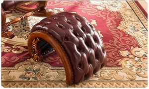 Sheesham Handcrafted Wooden Carving Rocking Chair Cushioned | Wooden armrest Chair with <b>Cushion</b> Seat & <b>Back</b> Support - Product Image 2