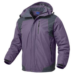 Chaqueta de esquí de invierno de color liso para hombre, la más vendida, con logo frontal, estilo casual, para deportes de nieve, con cremallera de lona. - Product Image 3