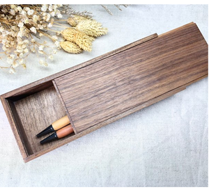 High End Eco-Friendly Custom Engraved Wood Pen Pencil <b>Box</b> High quality School kids Color Storage <b>box</b> At Top Price - Product Image 1