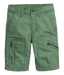 Men Cargo Shorts Solid Color Mid Waist Button Fly <b>Canvas</b> Breathable Casual Style Green - Product Image 3