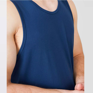 Débardeur de sport pour homme style streetwear 100% coton élasthanne respirant séchage rapide col rond sans manches - Product Image 5
