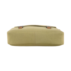 Maletín para Portátil de Lona Encerada al por Mayor con Correas de Cuero Genuino Color Caqui, Maletín Personalizado, Fabricante de Bolsos de Mensajero para Negocios - Product Image 5