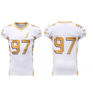 Maillot de football américain personnalisé avec design de couleur, tissu respirant, prix de gros - Product Image 1